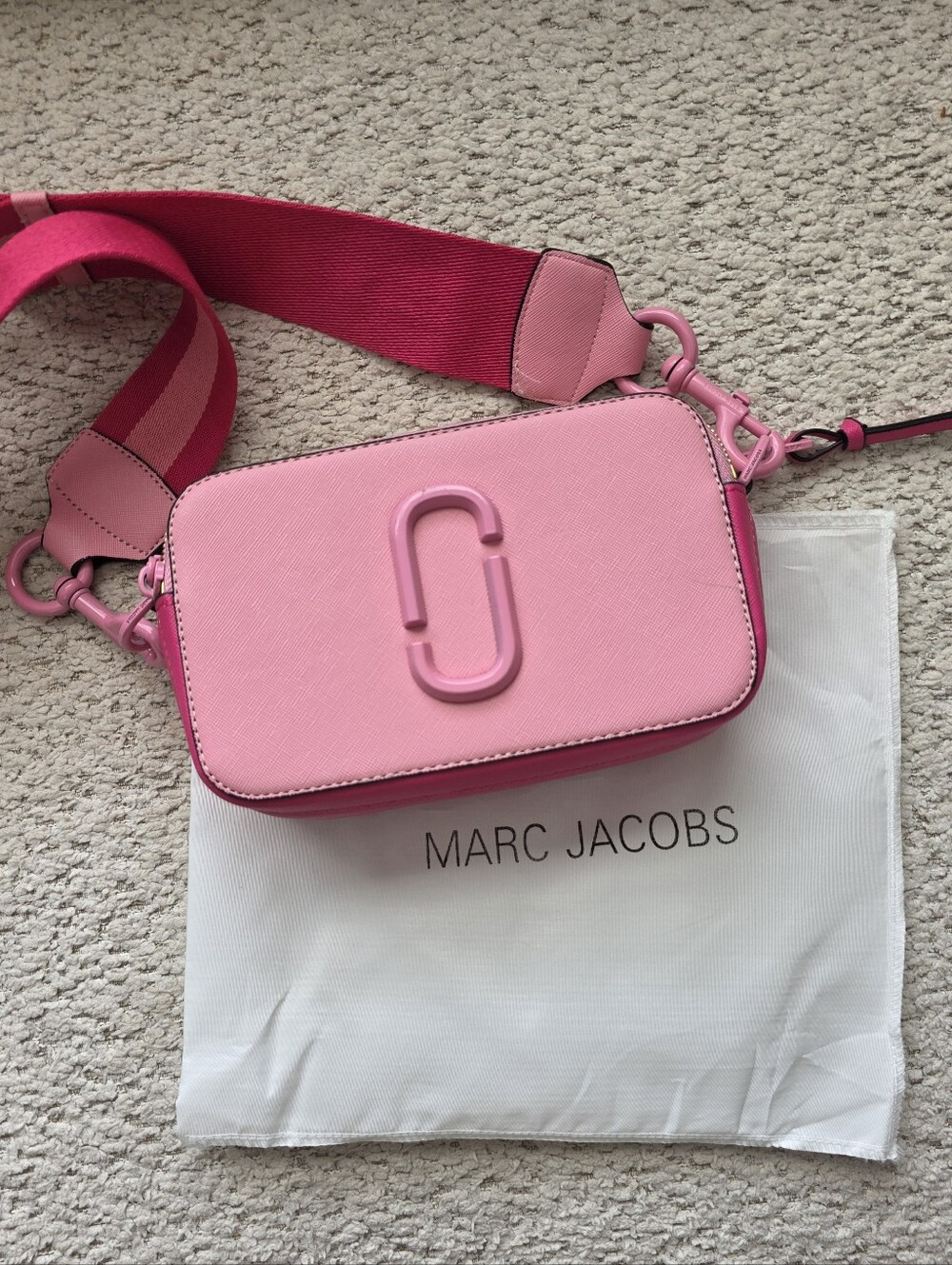 😍Marc Jacobs Two-Tone Pink Snapshot Camera Crossbody